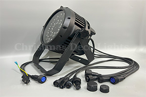 DMX対応 LED PARライト AC100V、215W、RGBW(4in1)、24灯、照射角15度